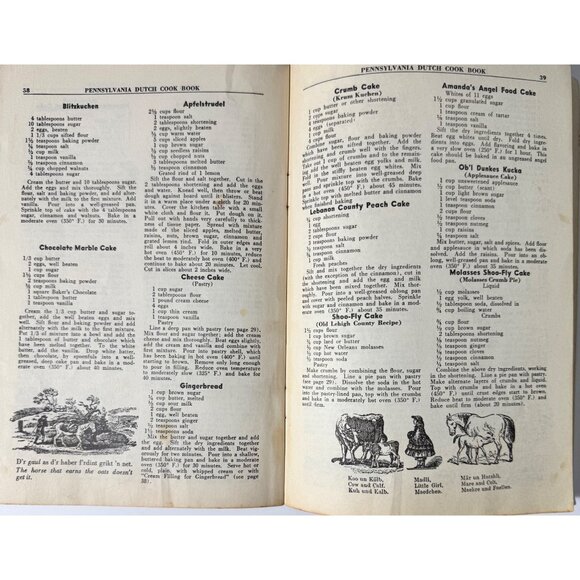 Pennsylvania Dutch Cook Book From Fine Old Recipes Set Of Two 1936 1987 SC Vtg - Picture 12 of 16